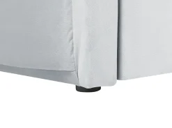Tagesbett Ausziehbar Samtstoff Hellgrau Lattenrost 90 X 200 Cm Chavonne
