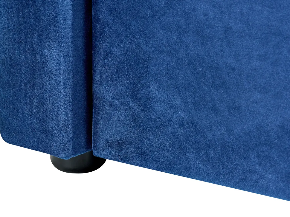 Tagesbett Ausziehbar Samtstoff Marineblau Lattenrost 90 X 200 Cm Montargis