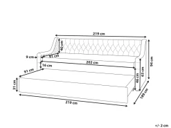 Tagesbett Ausziehbar Samtstoff Marineblau Lattenrost 90 X 200 Cm Montargis