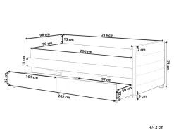 Tagesbett Samtstoff Pastellrosa Mit Bettkasten 90 X 200 Cm Marray
