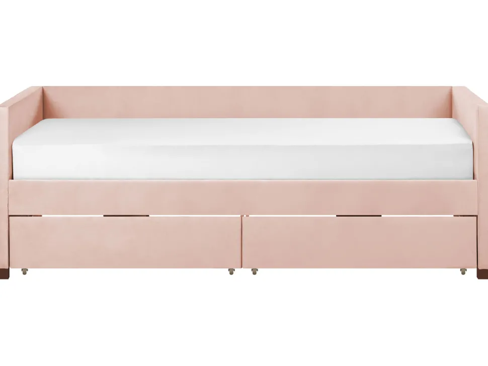 Tagesbett Samtstoff Pastellrosa Mit Bettkasten 90 X 200 Cm Marray
