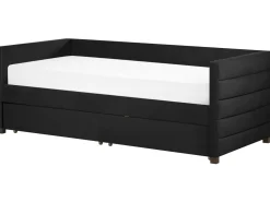Tagesbett Samtstoff Schwarz Mit Bettkasten 90 X 200 Cm Marray
