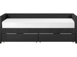 Tagesbett Samtstoff Schwarz Mit Bettkasten 90 X 200 Cm Marray