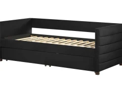 Tagesbett Samtstoff Schwarz Mit Bettkasten 90 X 200 Cm Marray