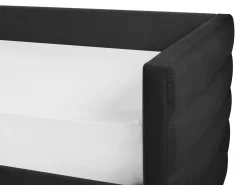Tagesbett Samtstoff Schwarz Mit Bettkasten 90 X 200 Cm Marray