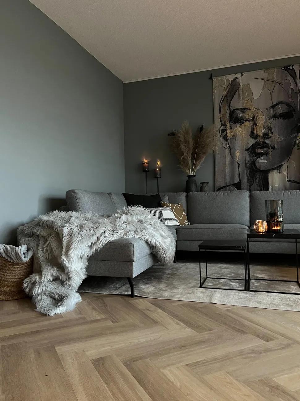 Tagesdecke Felloptik Hellgrau 200 X 220 Cm Delice