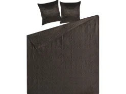 Tagesdecken Set Mit Kissen Pragemuster 3-Teilig Braun 220 X 240 Cm Rayen