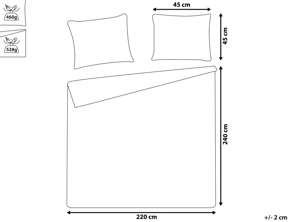Tagesdecken Set Mit Kissen Pragemuster 3-Teilig Braun 220 X 240 Cm Rayen