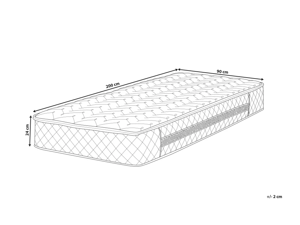 Taschenfederkernmatratze Memory Foam Mittelfest 90 X 200 Cm Abnehmbarer Bezug Glory
