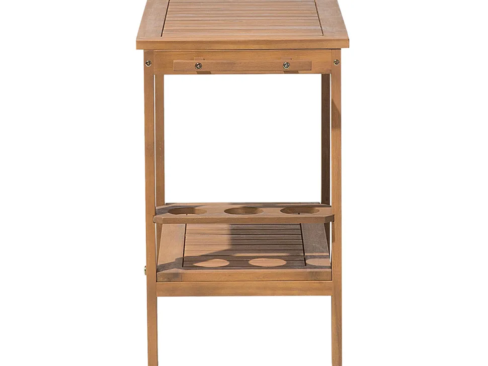 Teewagen Holz Hellbraun Rollbar Rechteckig 47 X 83 Cm Sassari