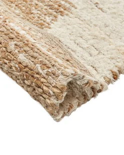 Teppich Baumwolle / Jute Beige 200 X 300 Cm Geometrisches Muster Kurzflor Ziarat