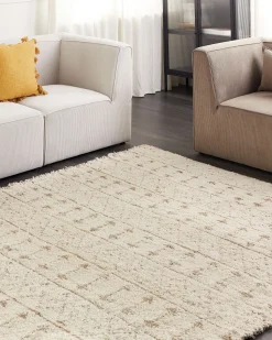 Teppich Baumwolle / Nutzhanf Beige 200 X 300 Cm Zweiseitig Sanao