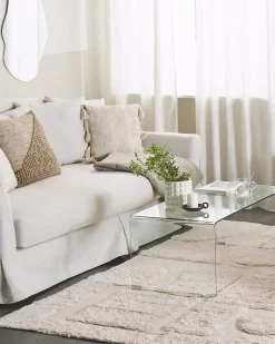 Teppich Baumwolle Beige 160 X 230 Cm Abstraktes Muster Kurzflor Diyadin
