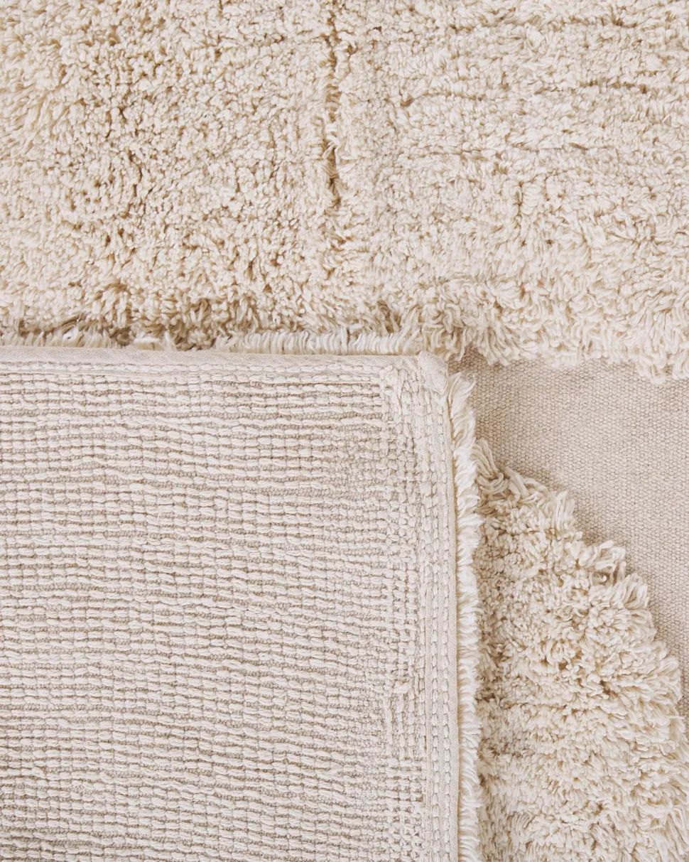 Teppich Baumwolle Beige 160 X 230 Cm Abstraktes Muster Kurzflor Diyadin