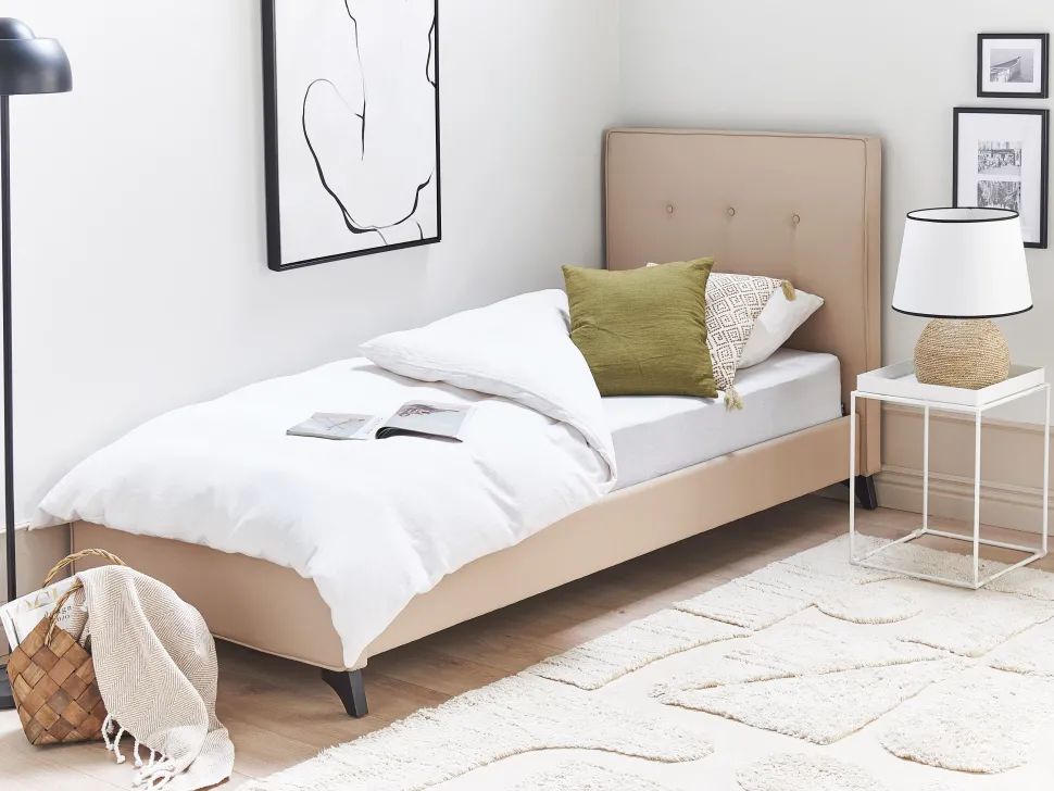 Teppich Baumwolle Beige 160 X 230 Cm Abstraktes Muster Kurzflor Diyadin