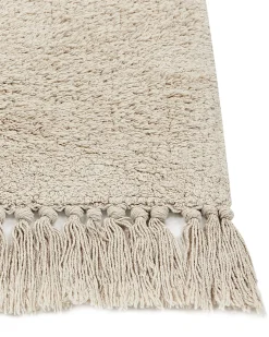 Teppich Baumwolle Beige / Schwarz 160 X 230 Cm Blumenmuster Kurzflor Sazli