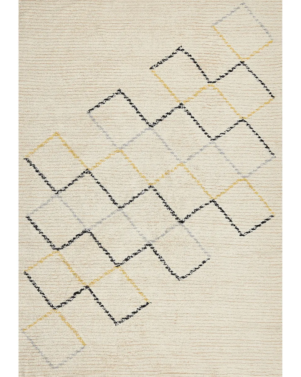 Teppich Baumwolle Beige 160 X 230 Cm Tezpur