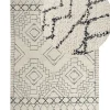 Teppich Baumwolle Beige / Schwarz Geometrisches Muster 160 X 230 Cm Kurzflor Zeyne