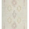 Teppich Baumwolle Beige 160 X 230 Cm Geometrisches Muster Kurzflor Bettiah
