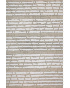 Teppich Baumwolle Beige 120 X 180 Cm Kurzflor Ahirli