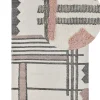 Teppich Baumwolle Beige / Schwarz 160 X 230 Cm Abstraktes Muster Fransen Kurzflor Muradiye