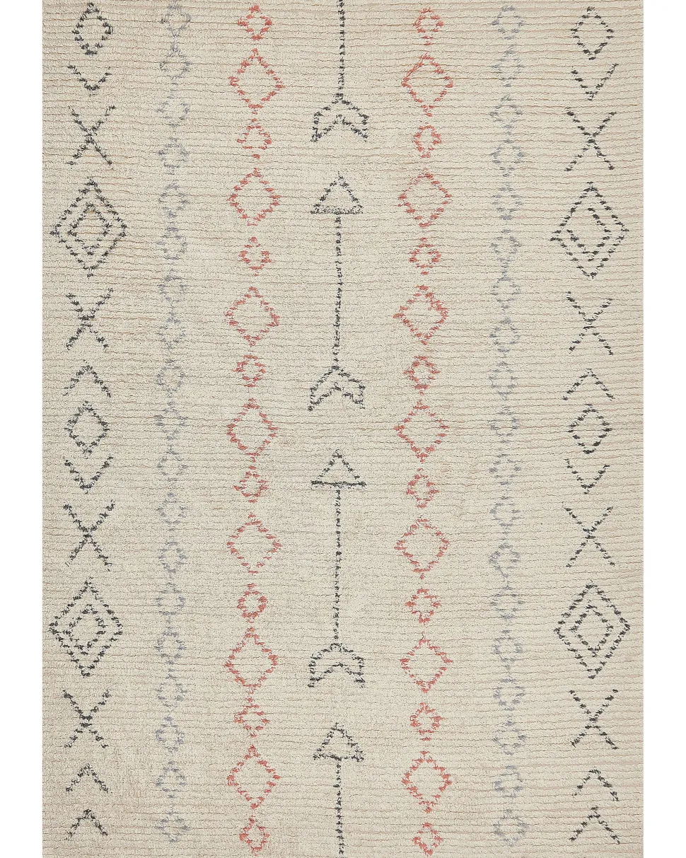 Teppich Baumwolle Beige 160 X 230 Cm Dispur