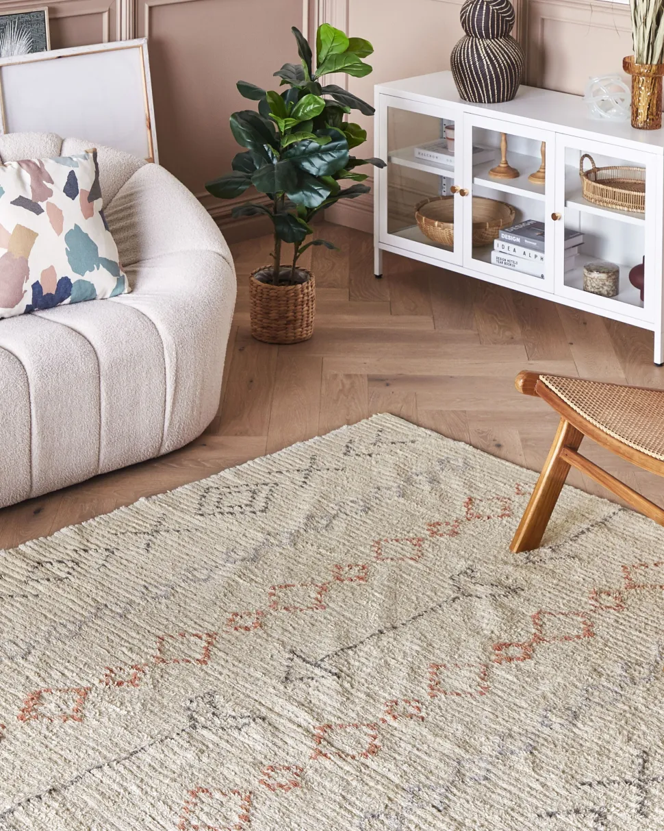 Teppich Baumwolle Beige 160 X 230 Cm Dispur
