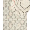 Teppich Baumwolle Beige / Orange 160 X 230 Cm Geometrisches Muster Kurzflor Hajipur