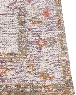 Teppich Baumwolle Beige Orientalisches Muster 80 X 300 Cm Yanoba