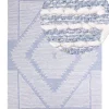 Teppich Baumwolle Blau / Cremeweis 160 X 230 Cm Geometrisches Muster Kurzflor Ansar