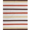 Teppich Baumwolle Braun / Beige 160 X 230 Cm Gestreiftes Muster Kurzflor Hisarli