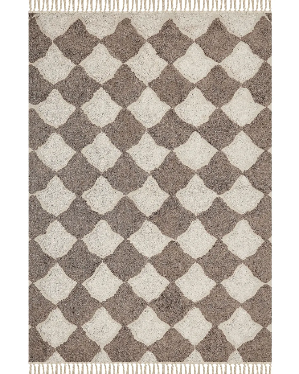 Teppich Baumwolle Braun / Beige 160 X 230 Cm Sinop