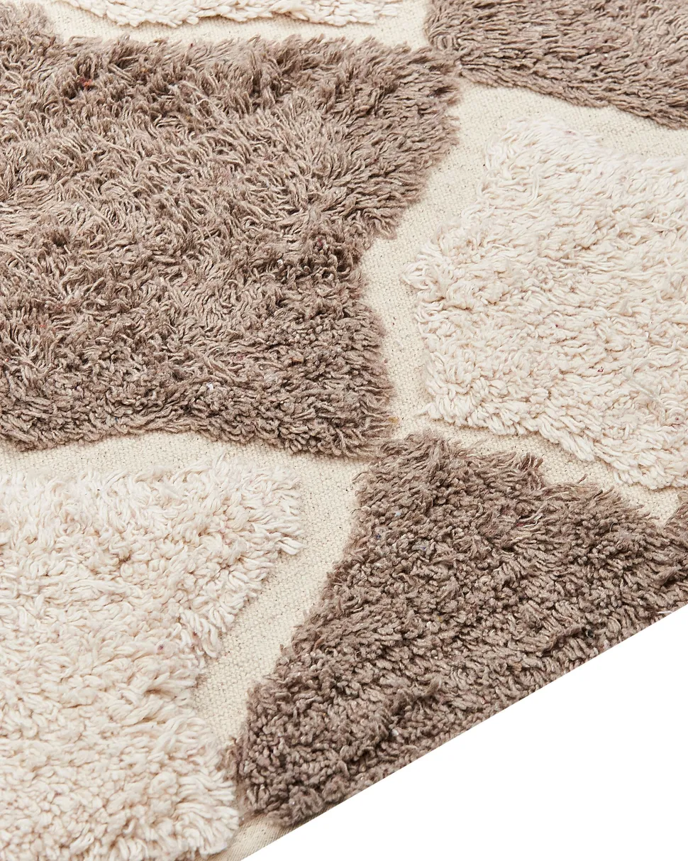 Teppich Baumwolle Braun / Beige 160 X 230 Cm Sinop