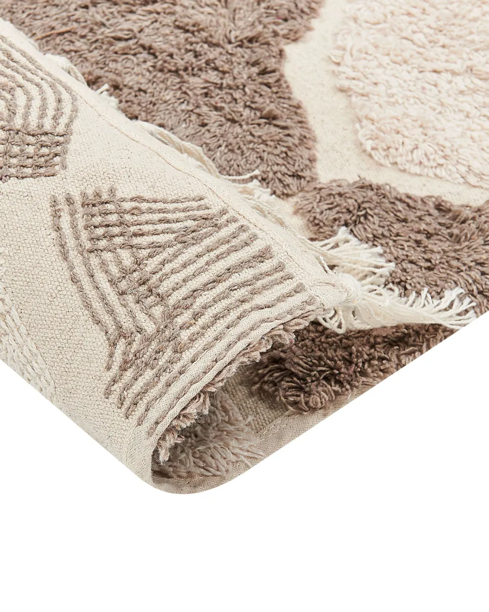 Teppich Baumwolle Braun / Beige 160 X 230 Cm Sinop