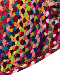 Teppich Baumwolle Bunt 140 Cm Geometrisches Muster Kurzflor Ladik