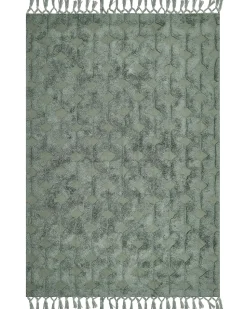 Teppich Baumwolle Grun 160 X 230 Cm Geometrisches Muster Kurzflor Kars