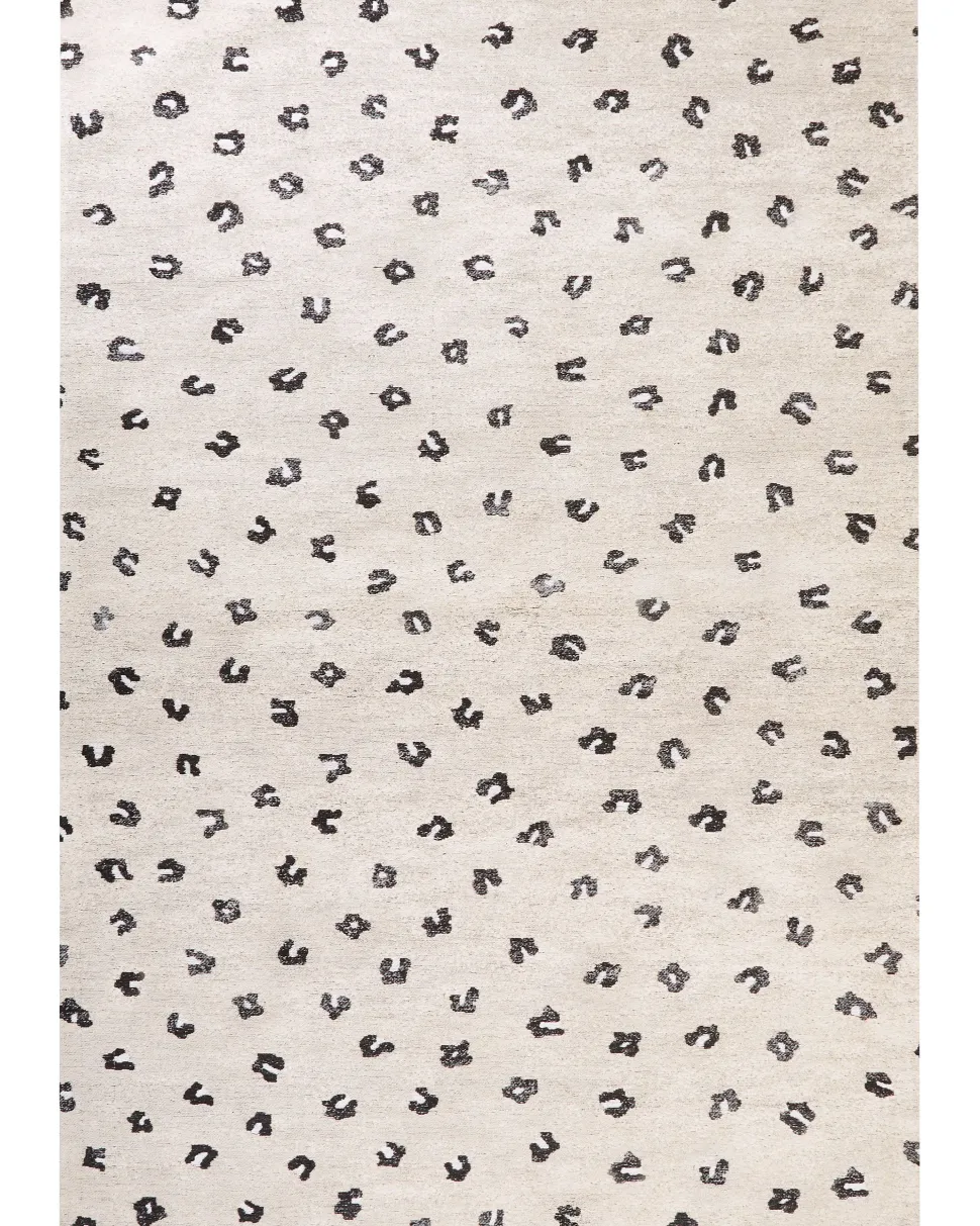 Teppich Baumwolle Hellbeige Tiermotiv 160 X 230 Cm Afis