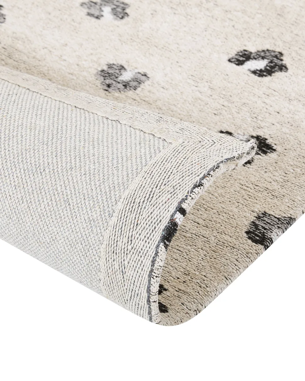 Teppich Baumwolle Hellbeige Tiermotiv 160 X 230 Cm Afis