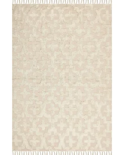 Teppich Baumwolle Hellbeige 160 X 230 Cm Geometrisches Muster Kurzflor Itanagar