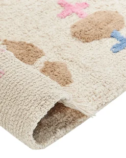 Teppich Baumwolle Mehrfarbig 160 X 230 Cm Geometrisches Muster Kurzflor Daran