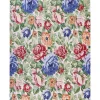 Teppich Baumwolle Mehrfarbig 140 X 200 Cm Blumenmuster Kurzflor Farwan