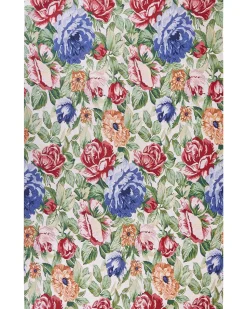 Teppich Baumwolle Mehrfarbig 140 X 200 Cm Blumenmuster Kurzflor Farwan