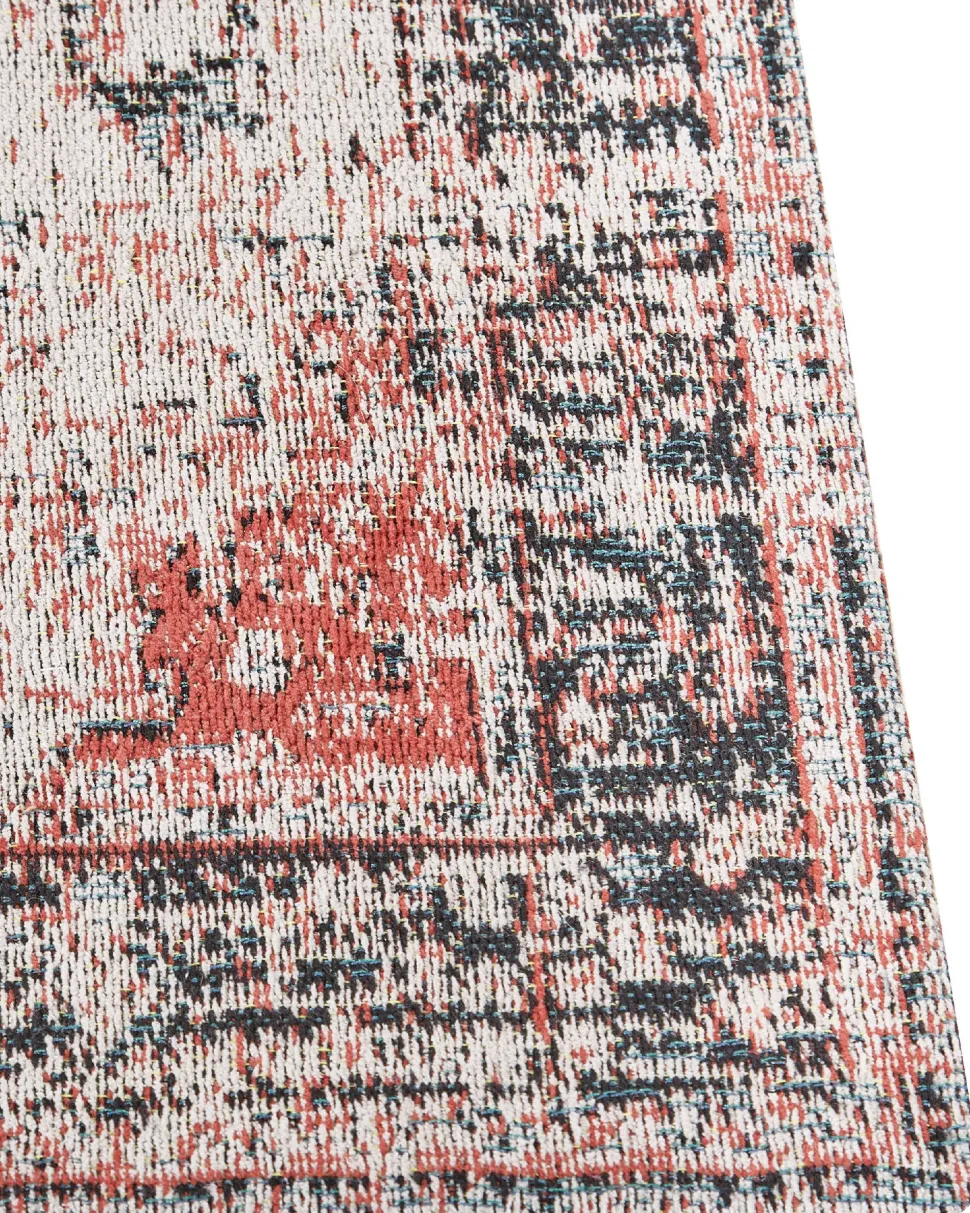 Teppich Baumwolle Rot / Beige 160 X 230 Cm Orientalisches Muster Kurzflor Attera