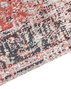 Teppich Baumwolle Rot / Beige 160 X 230 Cm Orientalisches Muster Kurzflor Attera