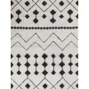 Teppich Baumwolle Weis / Schwarz 160 X 230 Cm Kurzflor Khemisset