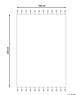Teppich Baumwolle Weis / Schwarz 160 X 230 Cm Kurzflor Khemisset