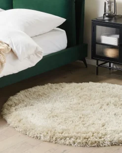 Teppich Beige 140 Cm Shaggy Cide