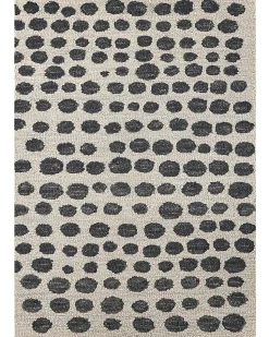 Teppich Beige / Schwarz 160 X 230 Cm Gepunktetes Muster Havran
