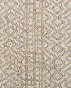 Teppich Beige 140 X 200 Cm Geometrisches Muster Kurzflor Zweiseitig Dortyol