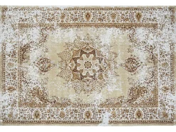 Teppich Beige 140 X 200 Cm Kurzflor Almus